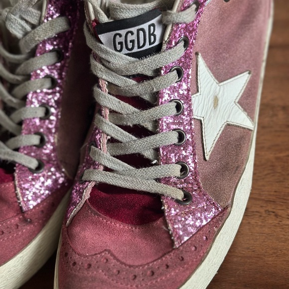 Golden Goose Pink High-Top Sneakers with Suede Finish - Picture 6 of 6